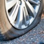 пробил колесо авто