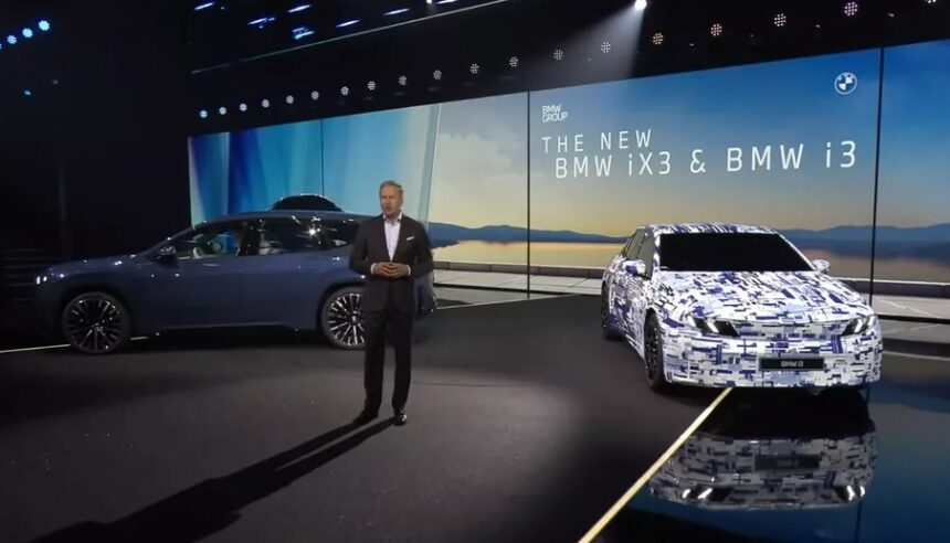 Серийный седан BMW i3 Neue Klasse показан в камуфляже